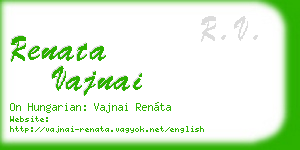 renata vajnai business card