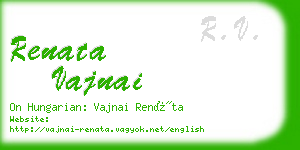 renata vajnai business card